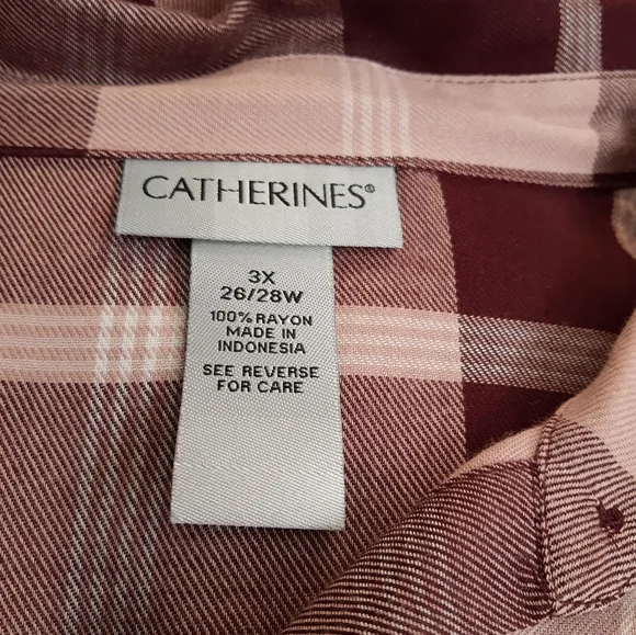 Catherines Plaid Blouse - Picture 4 of 4